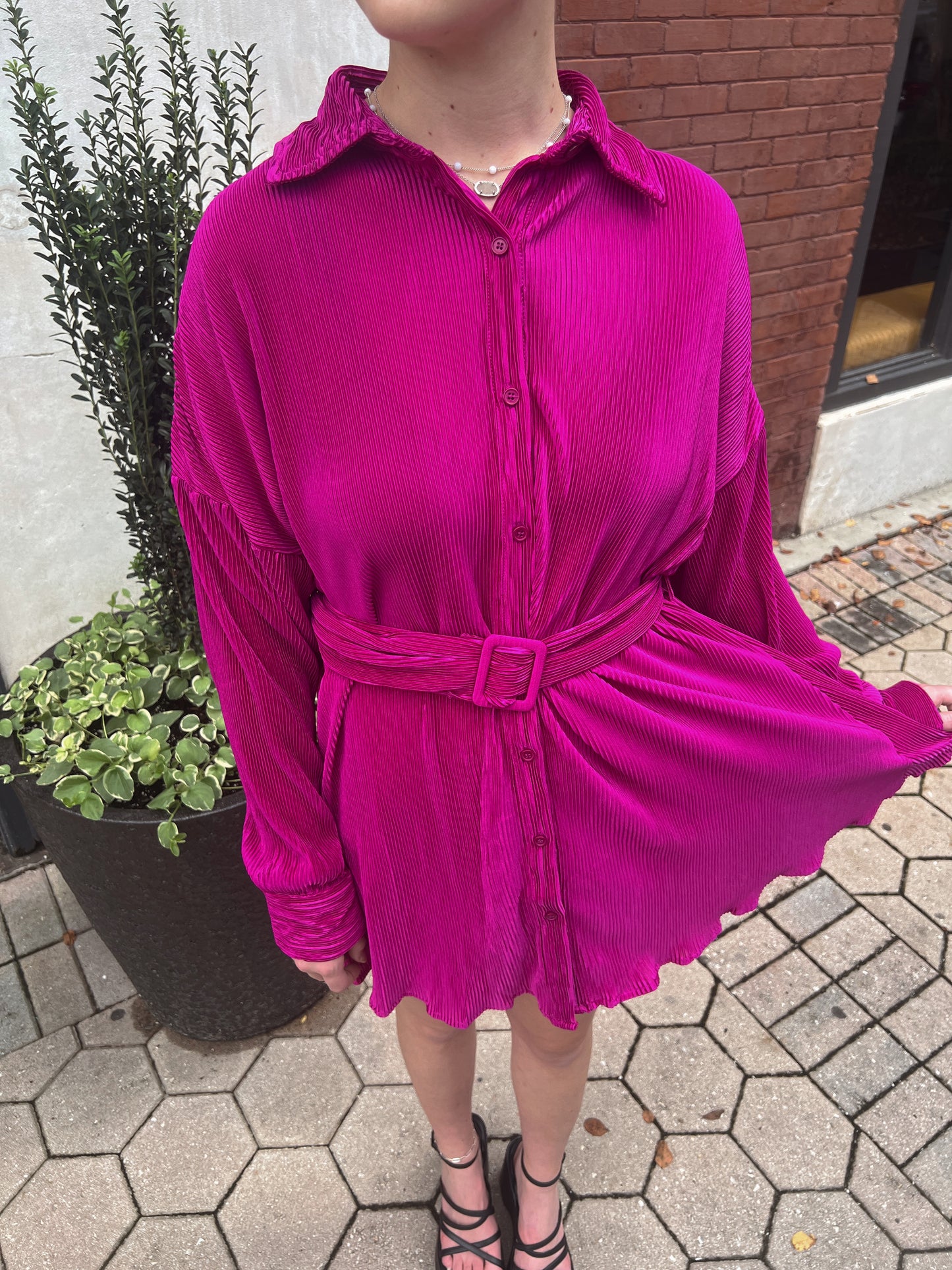 Macie Mini Dress - Magenta