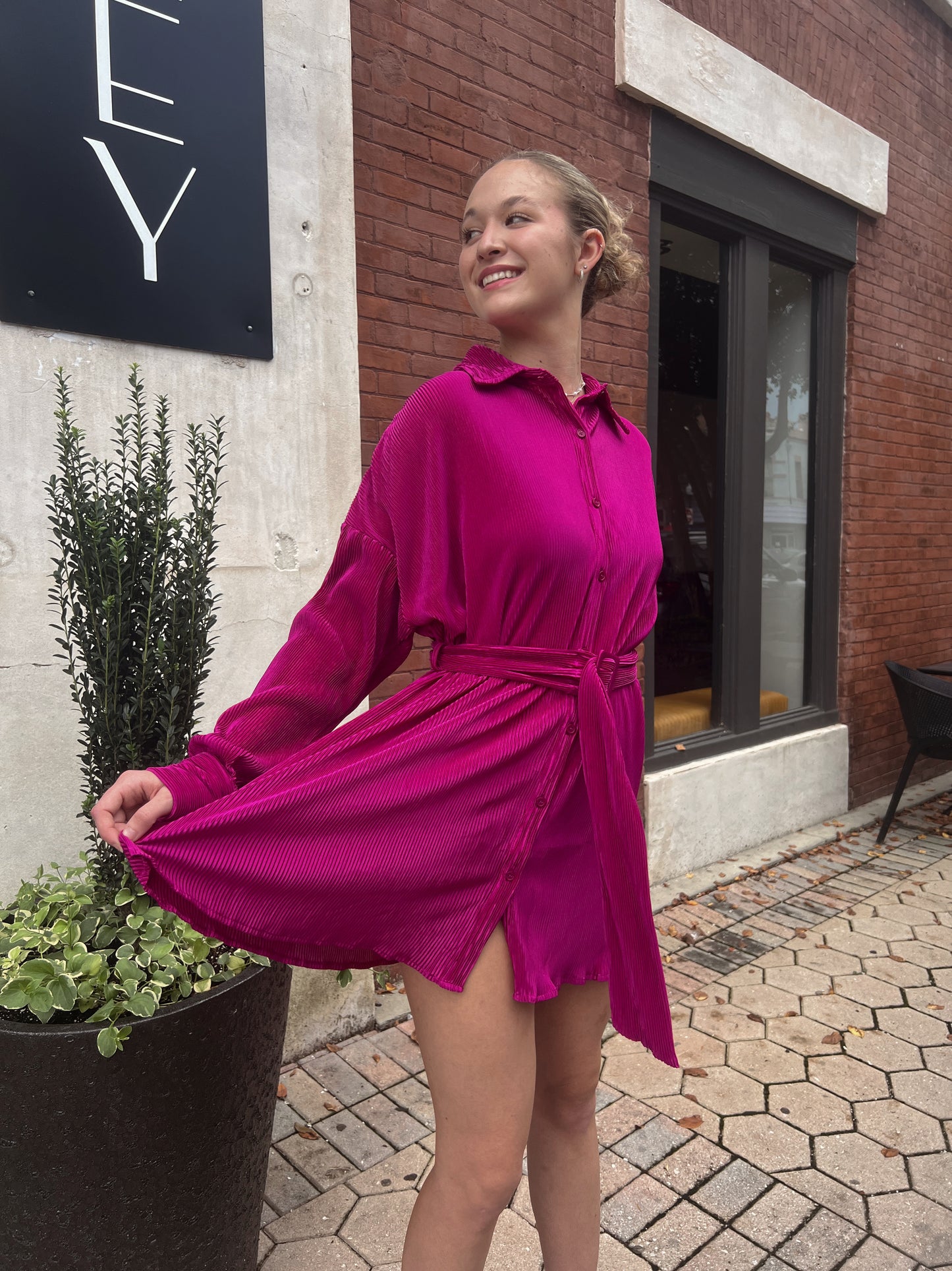 Macie Mini Dress - Magenta